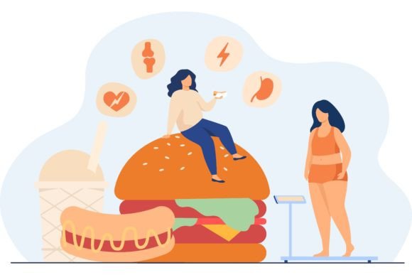 Download Fat Woman Keeping Unhealthy Diet, Eating - Diet Collection