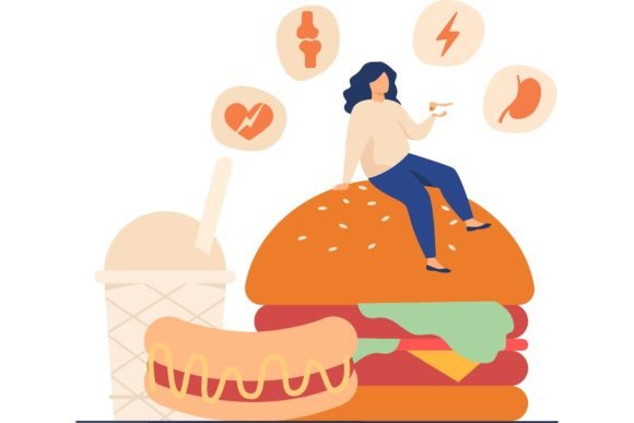 Download Fat Woman Keeping Unhealthy Diet, Eating - Diet Collection