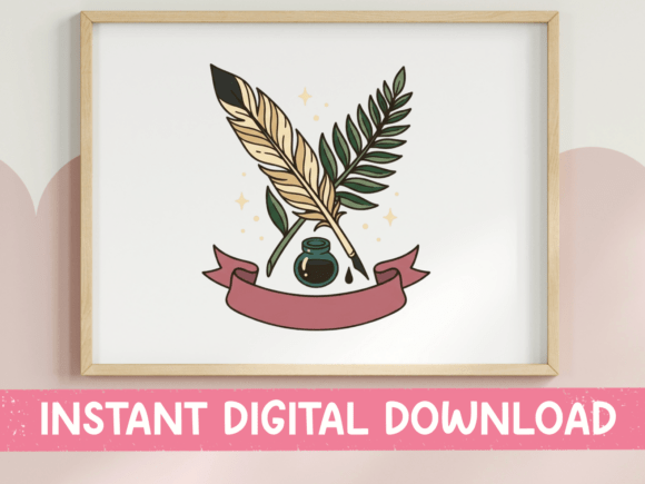 Download Quill Pen and Inkwell Writer Design - Writer Collection